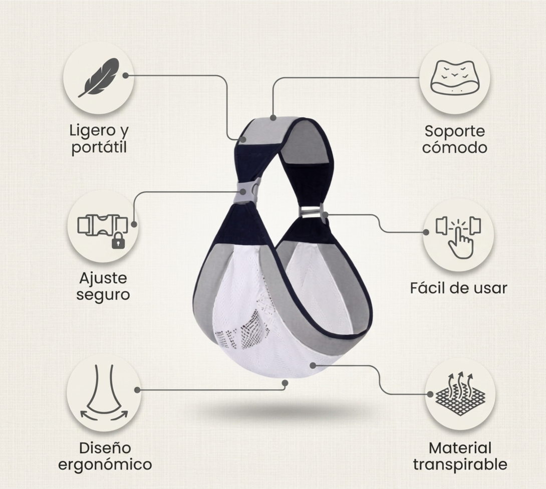 Portabebés Ajustable Transpirable BabyÖN